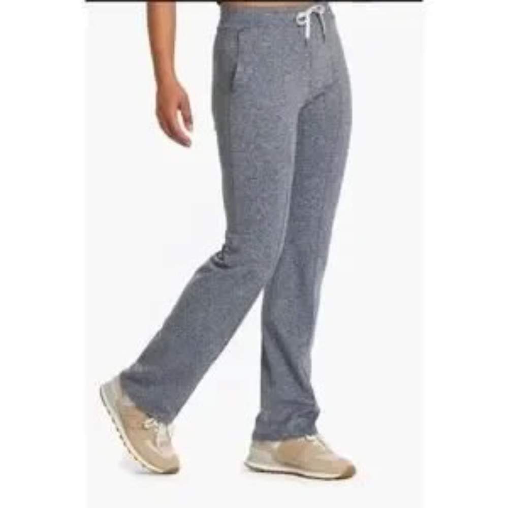 Vuori Halo Wide Leg Flare Pant In Heathered Gray Size Small